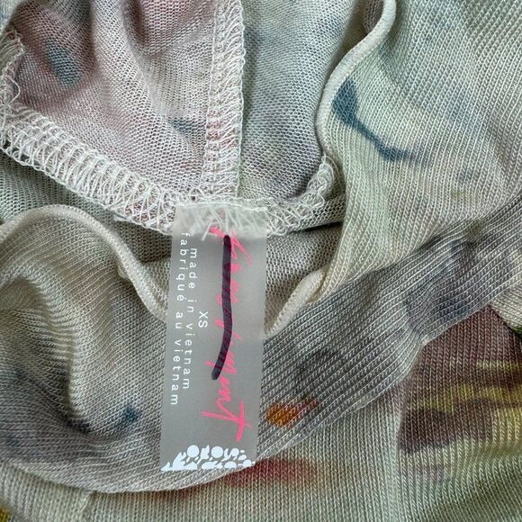 Free People High Jump Long Sleeve Womens XS Printed Paint Splatter - Picture 7 of 7